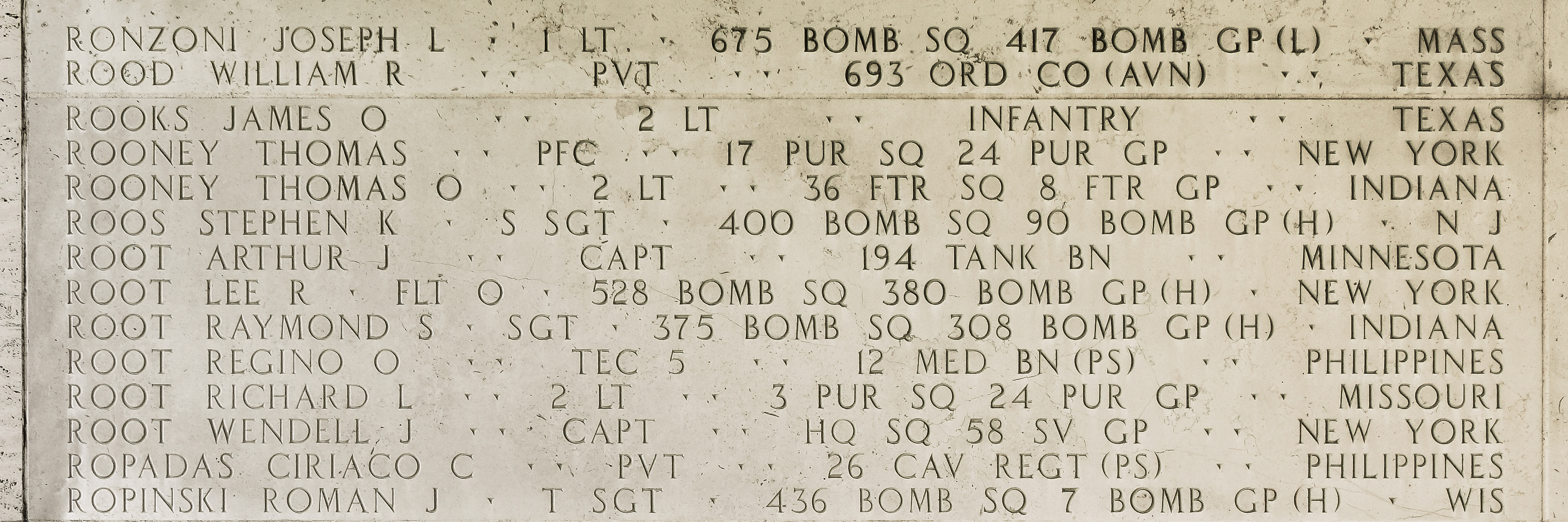 Roman J. Ropinski, Technical Sergeant